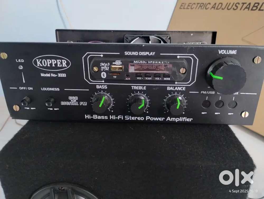 Heavy assembled stereo Amplifier - STK 4191 ic + 1 8 inch speaker box