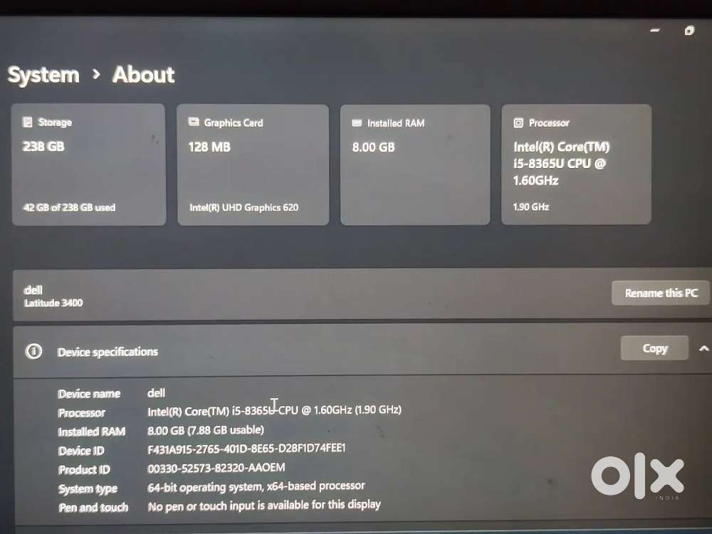 DELL LATITUDE 3400 (i5 8th GENERATION)