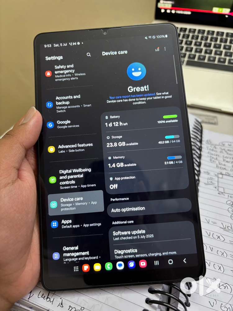 Samsung A9 Sim+Wi-Fi tablet brand new condition with box