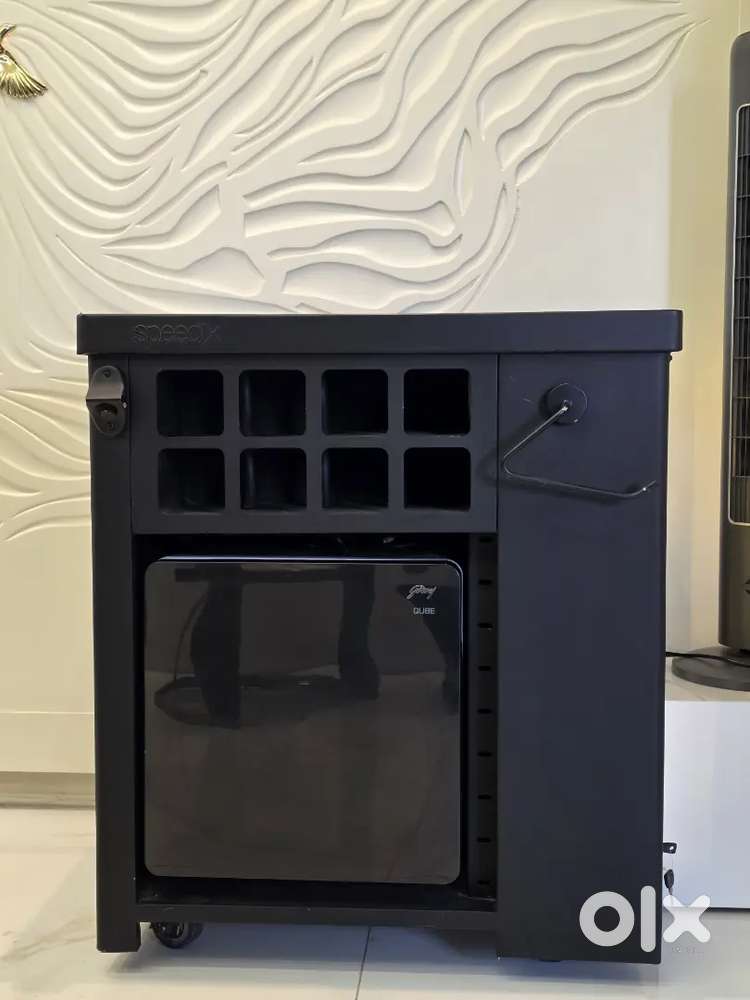 Home Bar with mini fridge- Excellent condition