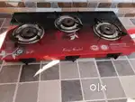 Surya Crystal Auto Ignition 3 burner gas stove