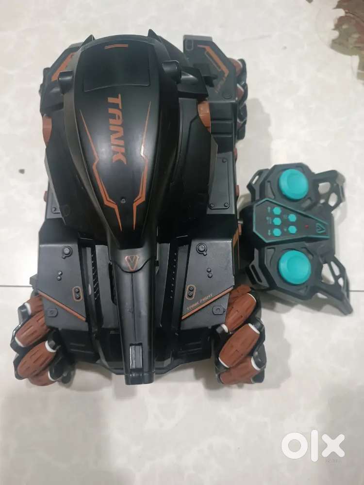 Electric Water Bomb RC Tank Toy Car Stunt toy Brown Single Control