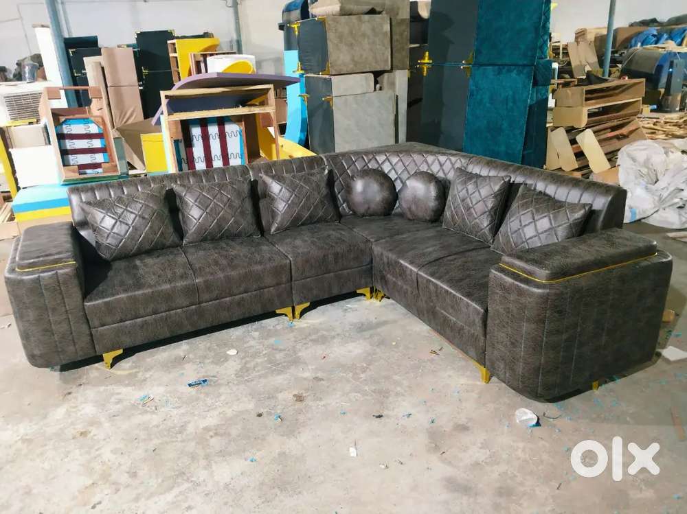 Premium sofa set L shape with cushion and 5 yrs warranty