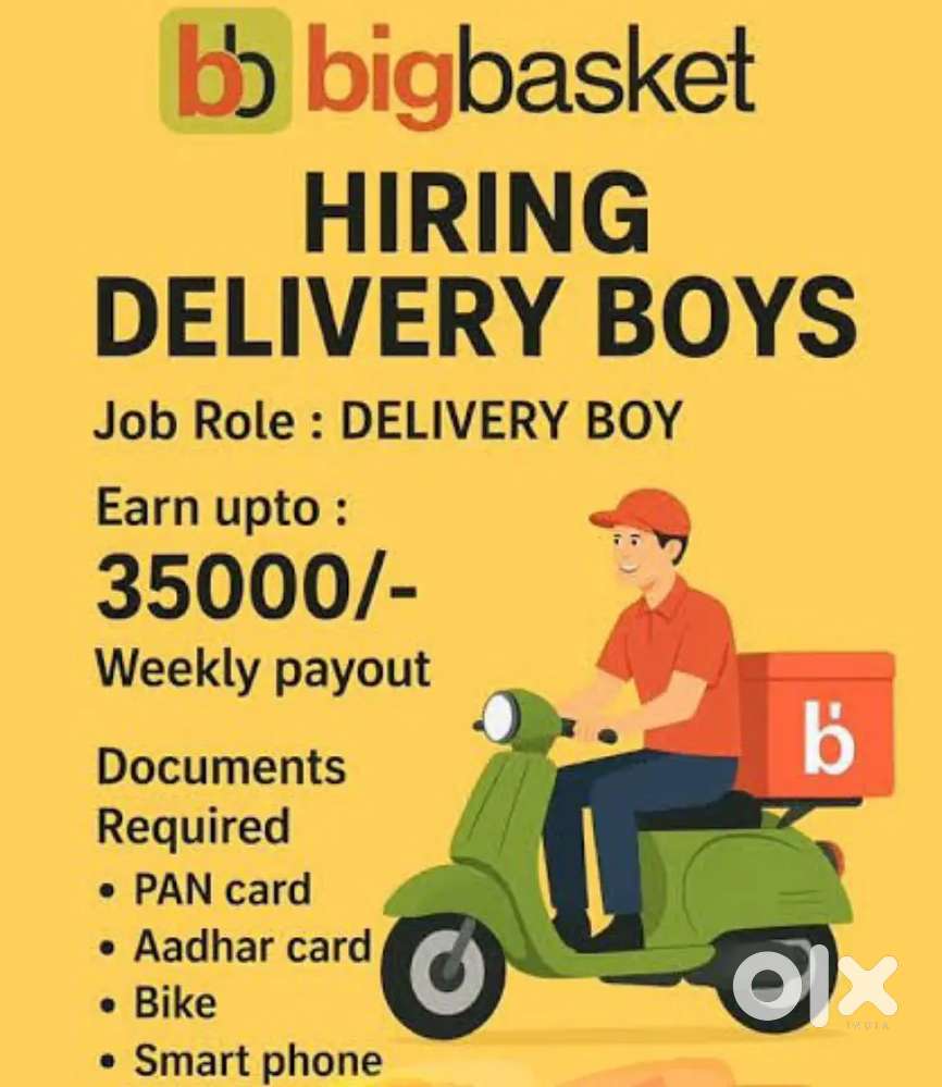 Wanted delivery Partner Full time job Free joining Directly joining