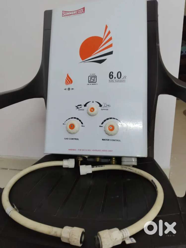 Summer cool Gas gyeser with 2 connection pipe