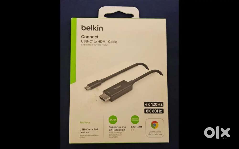 50% off Mrp Belkin Connect USB-C to HDMI 2.1 Cable 2m - Black Sealed