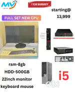 Cash on home delivery  Branded CPU - i5 intel Process  Ram - 8gb DDR3