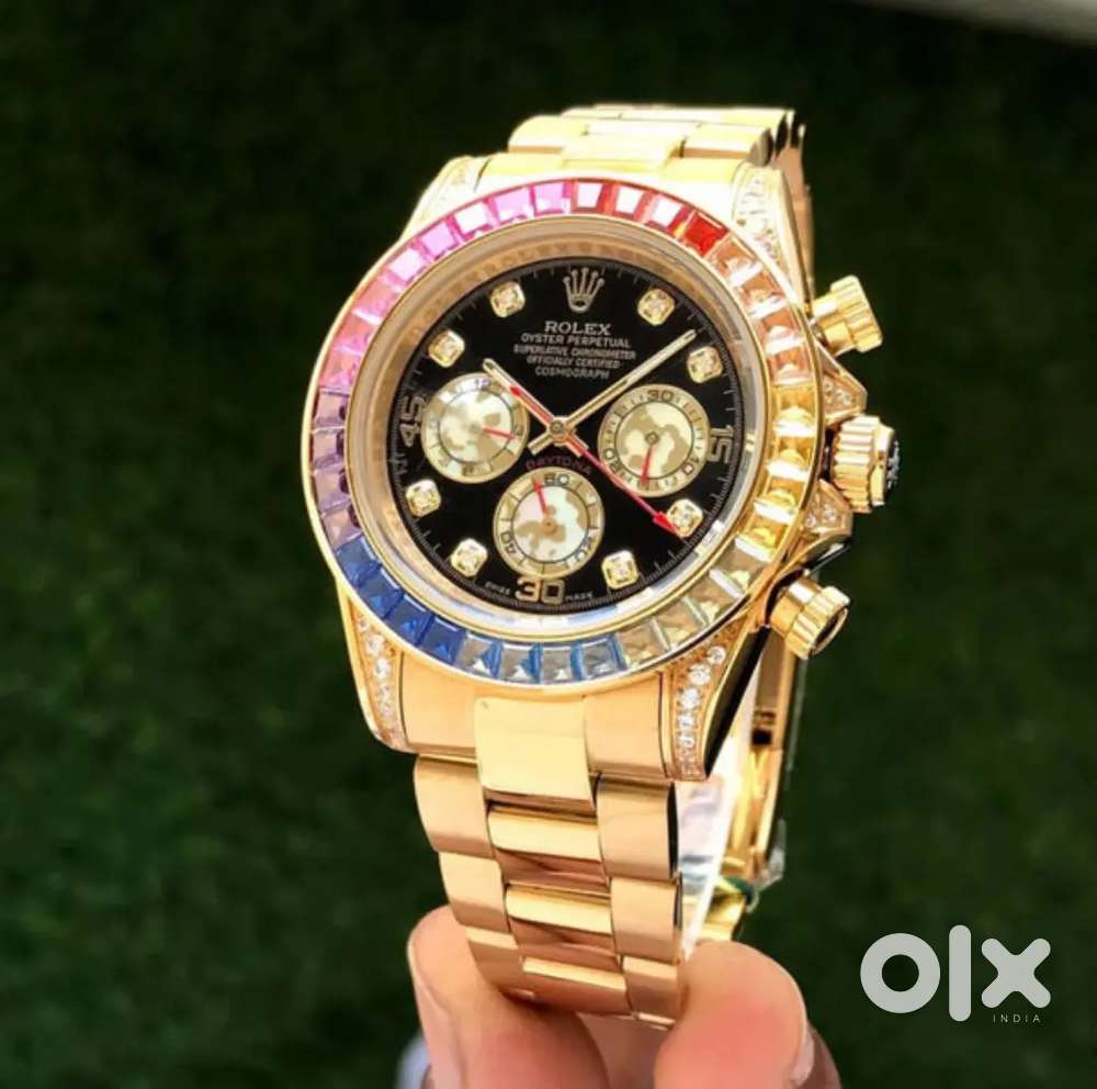 ROLEX RAINBOW DAYTONA GOLD TONE AUTOMATIC JAPANESE MASTER