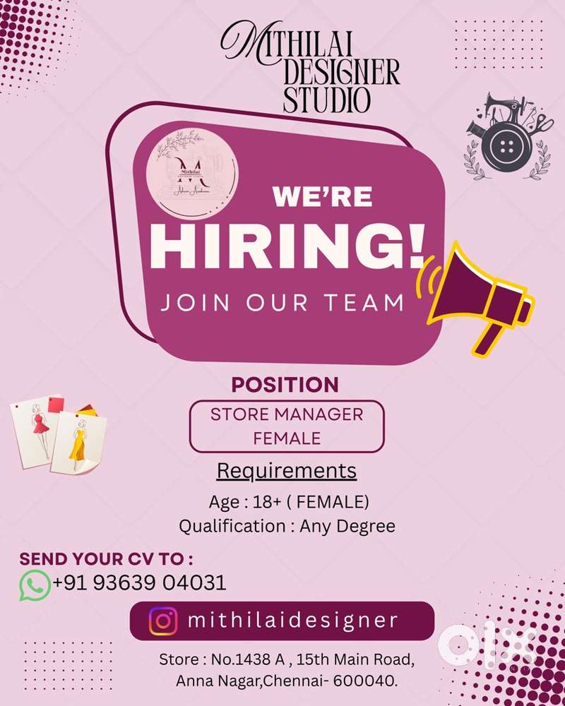 Boutique Store Manager(Female)