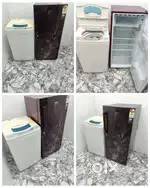 I'd66 Haier single door fridge purple & ondia washing machine