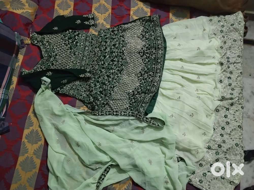 Border &Cgreen, lehenga choli with full dupatta
