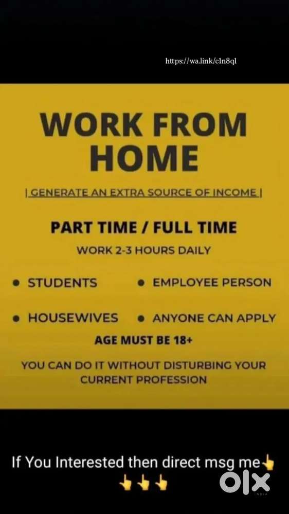 Work from home for students housewife and job prason
