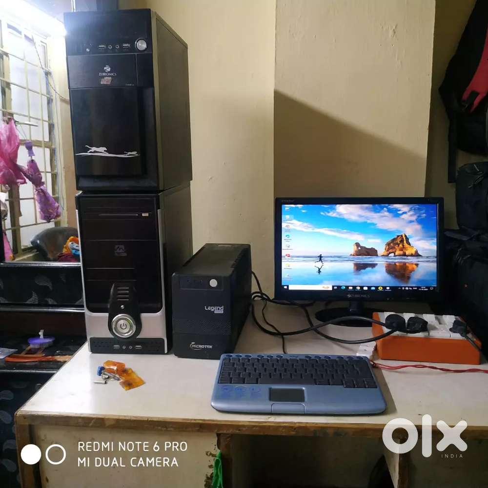 Pc selling 2 cpu & 4gb ram monitor 18in