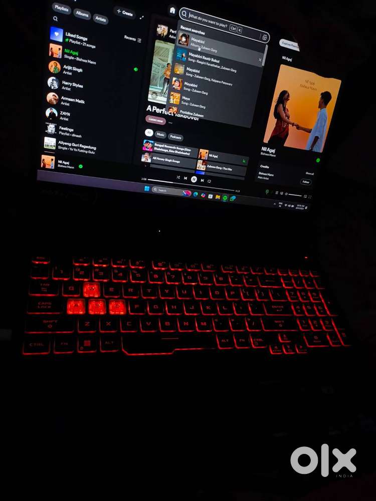 Asus tuf gaming f15- intel core i5 11 gen 11260H//8gb/512gb SSD.