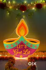 LED Diya Wall Hanging for Diwali Decoration