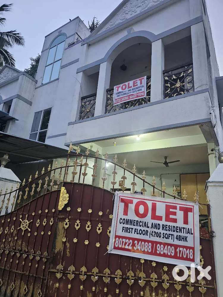 Commercial spaces 4200 Sqft 4BHK  in 1st Floor available for rent