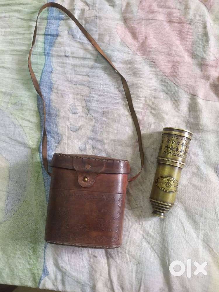 antique telescope and binoculras