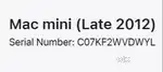 Mac mini ( Late 2012 )