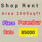 Shop 2000 sqft rent on the main Road