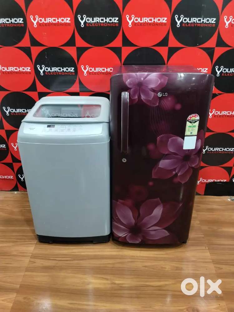 Lg single door fridge & samsung topload fully automatic washingmachine