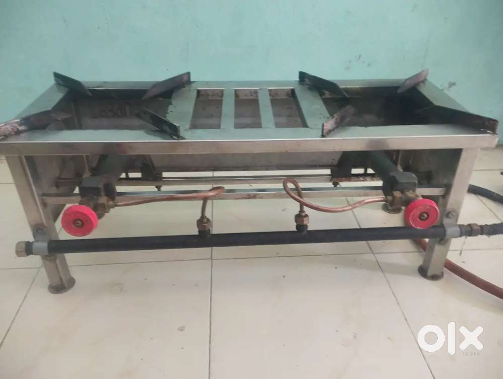 Double Burner 18x42x10 inch SS Gas Range