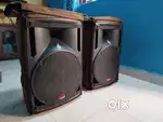 Basics 400 DB Technology Powered Speakers with covers ( pair) .