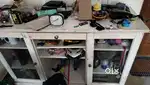 Sofa,t.v stand and small cupboard