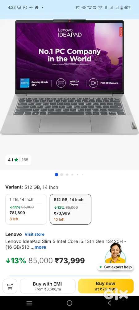 Lenovo IdeaPad Slim I5 13th Gen