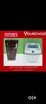Lg flower design latest model fridge and samsung  washing machine