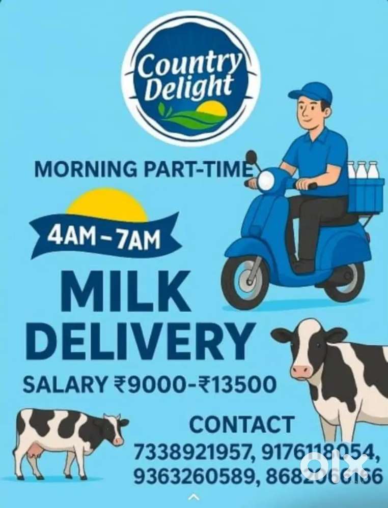 Wanted part time milk delivery jobs