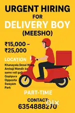 Urgant Hiring meesho delevry boy
