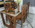 New Wooden Dining table with 6 chairs at Onam limited offer price