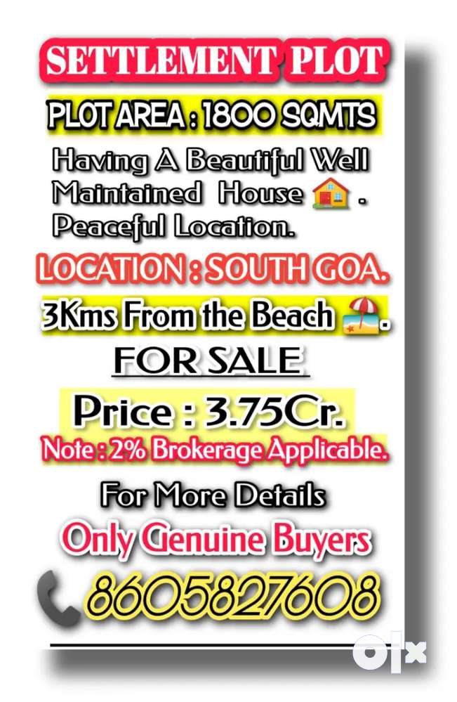 1800 SQMTS SETTLEMENT PLOT A BEAUTIFUL WELL MAINTAINED HOUSE FOR SALE.