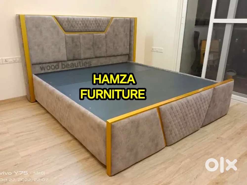 HAMZA FURNITURE NEW designer elegant plywood Bed 6by6