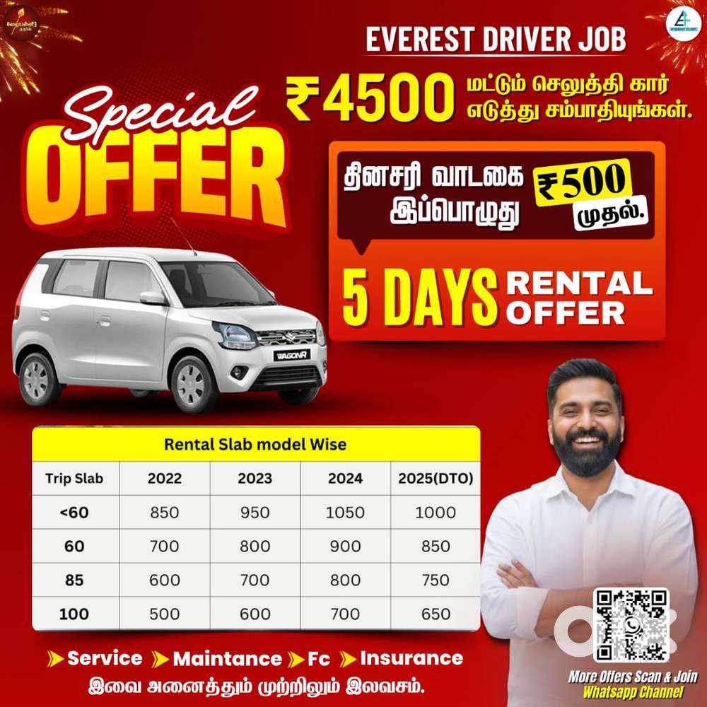 Driver Wanted : Join Everest Fleet, Earn with Uber & Rapido