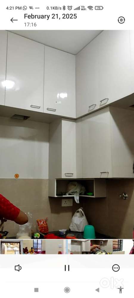 Flat is on 15th floor with two balcony. Ceiling and kitchen is complet