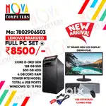 LENOVO i3 3RD FULL PC SET 19 INCH LED NEW 128GB 500GB 4GB COMPUTER DES