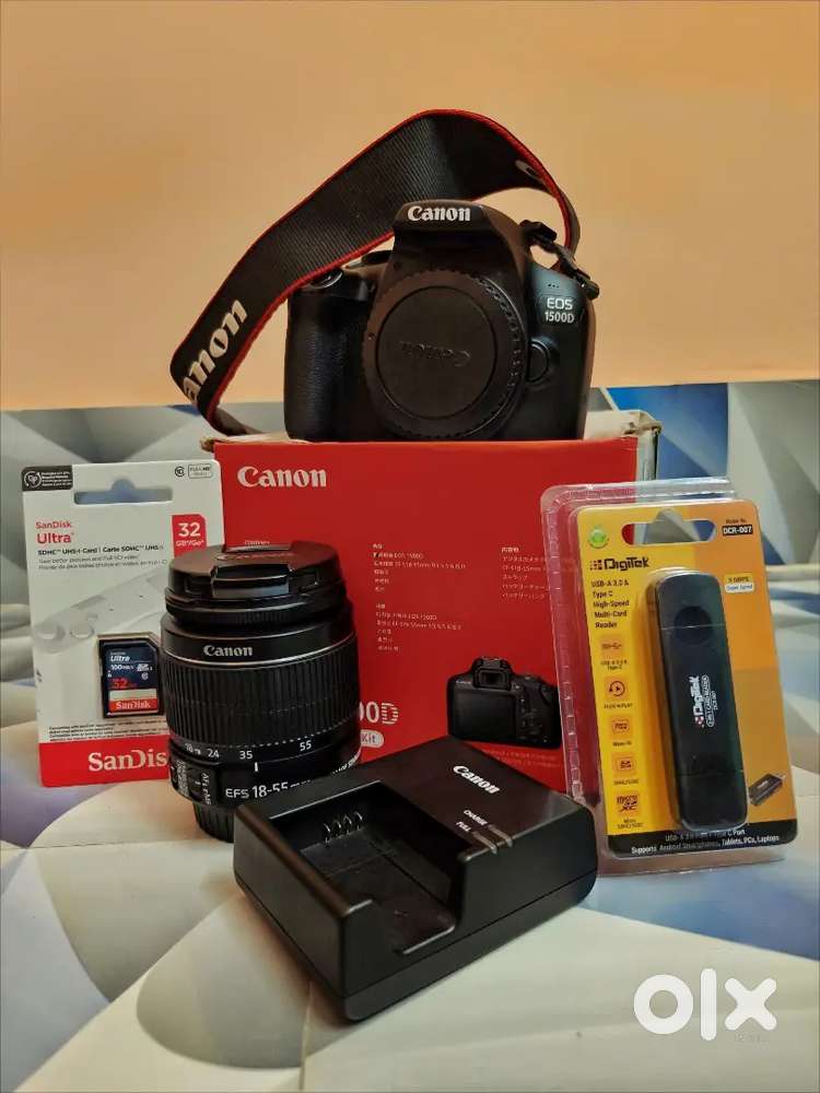 DSLR Canon camera, 1500D, Extremely Fresh condition.