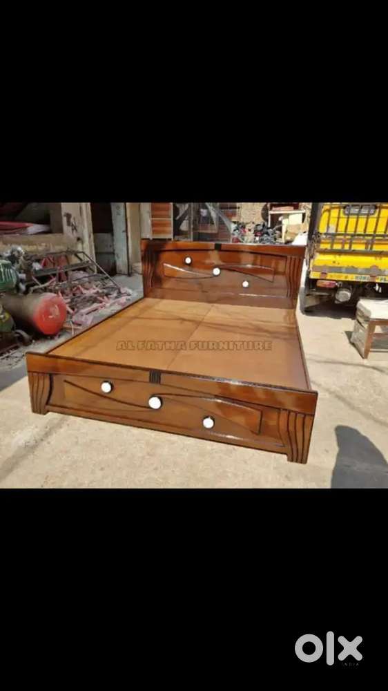 Bed teak wood Available in starf furniture