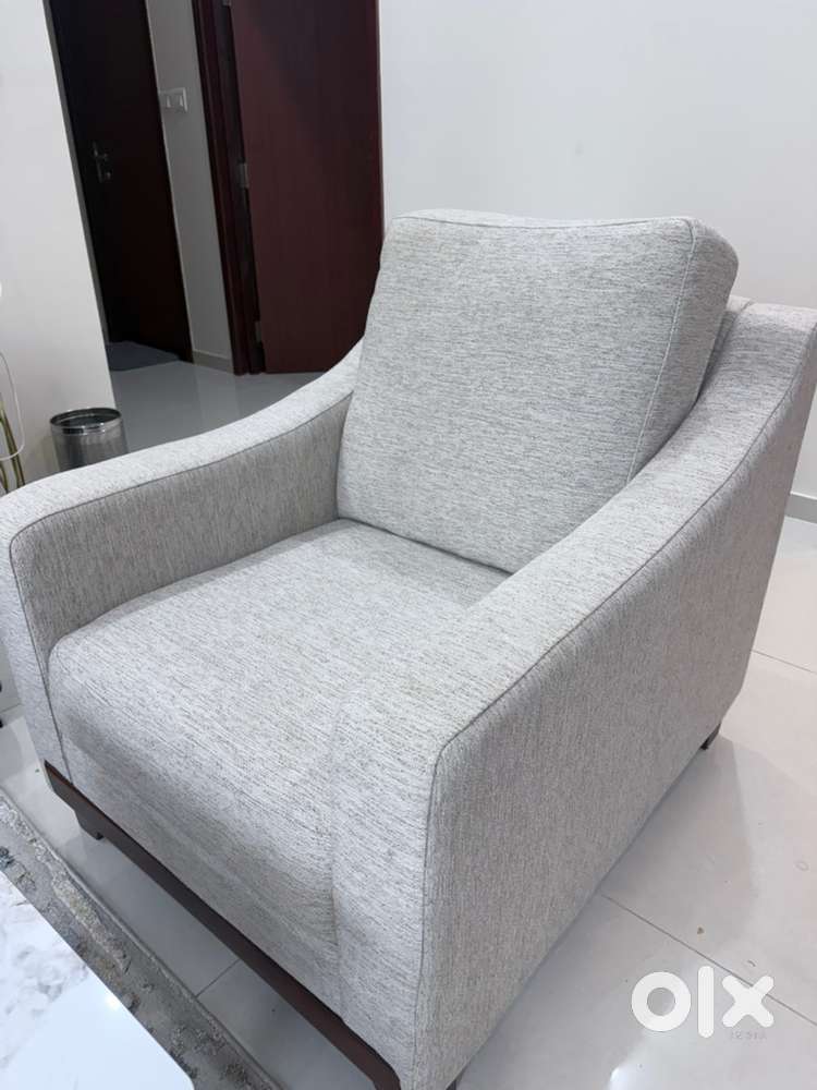 Homecentre fabric sofa beige single seater