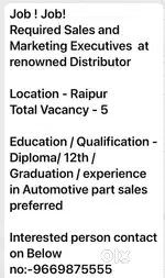 Experience in marketing