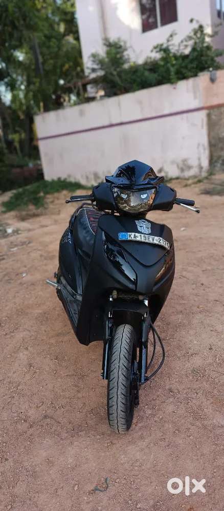 Activa 125 fully wrapped with mat black colour