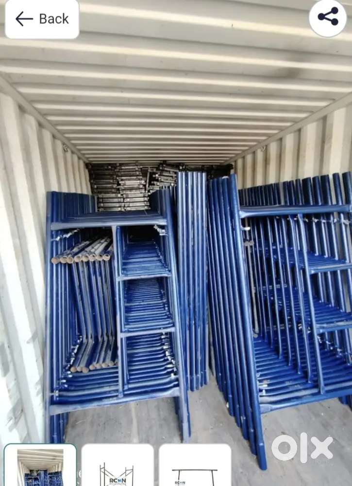 Scaffolding and ladder