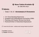Home tutor- Accounts and Economics teacher