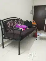 Steel sofa with new cushion