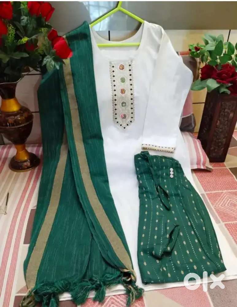 Cotton kurti with dupatta