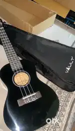 Vault UK-003 Concert Colourful Ukulele 23 inch With Gig Bag - Black