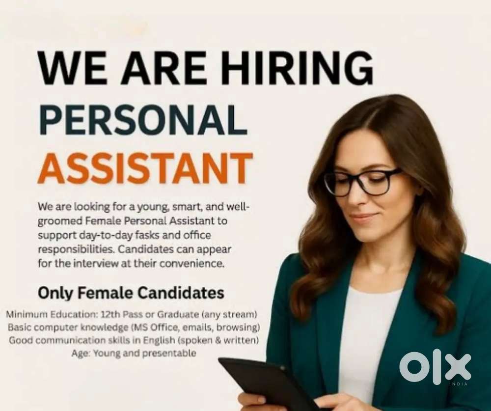 Female Personal Assistant  Required-Female jobs