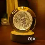 “3D Crystal Moon Lamp  Night Light & Home Decor”
