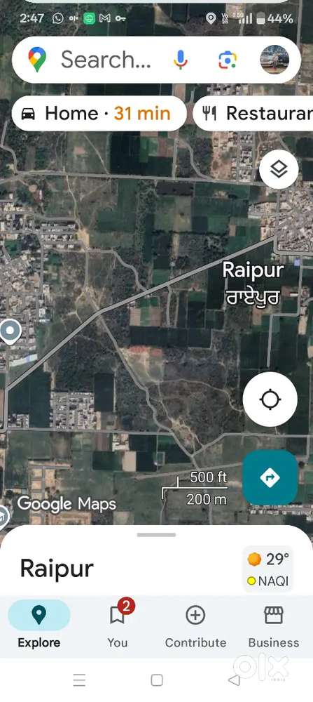 R Zone 5 Acer farmhouse cum land for sale, 700 ft. Link road Sec 120